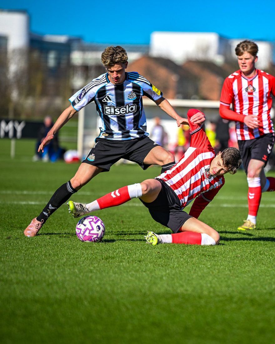 Jude Cogdon in action for Newcastle United's academy
